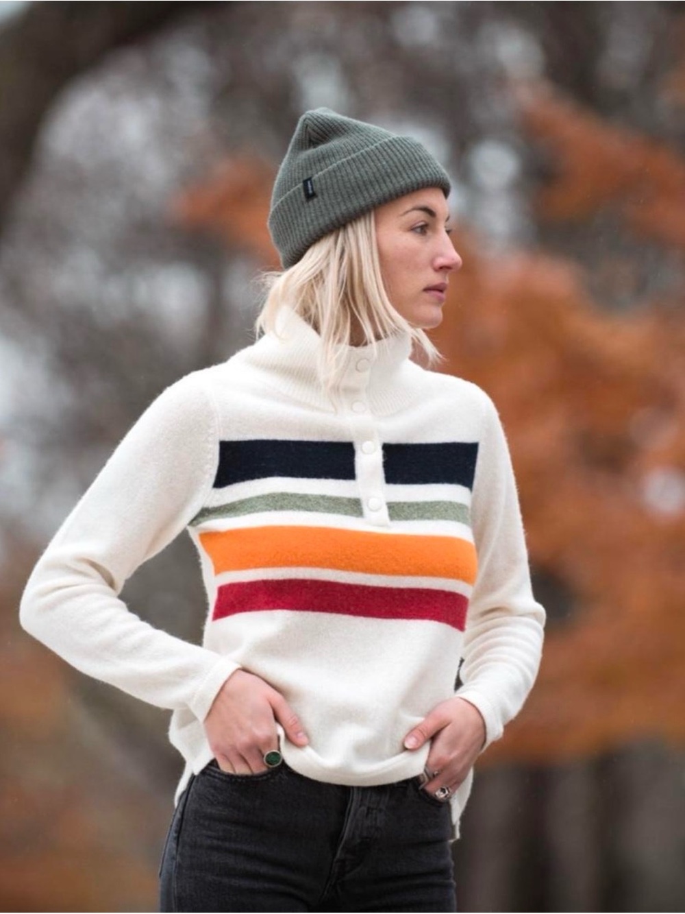Woolrich Hudson’s Bay Company Cream  Lambs Wool Sweater